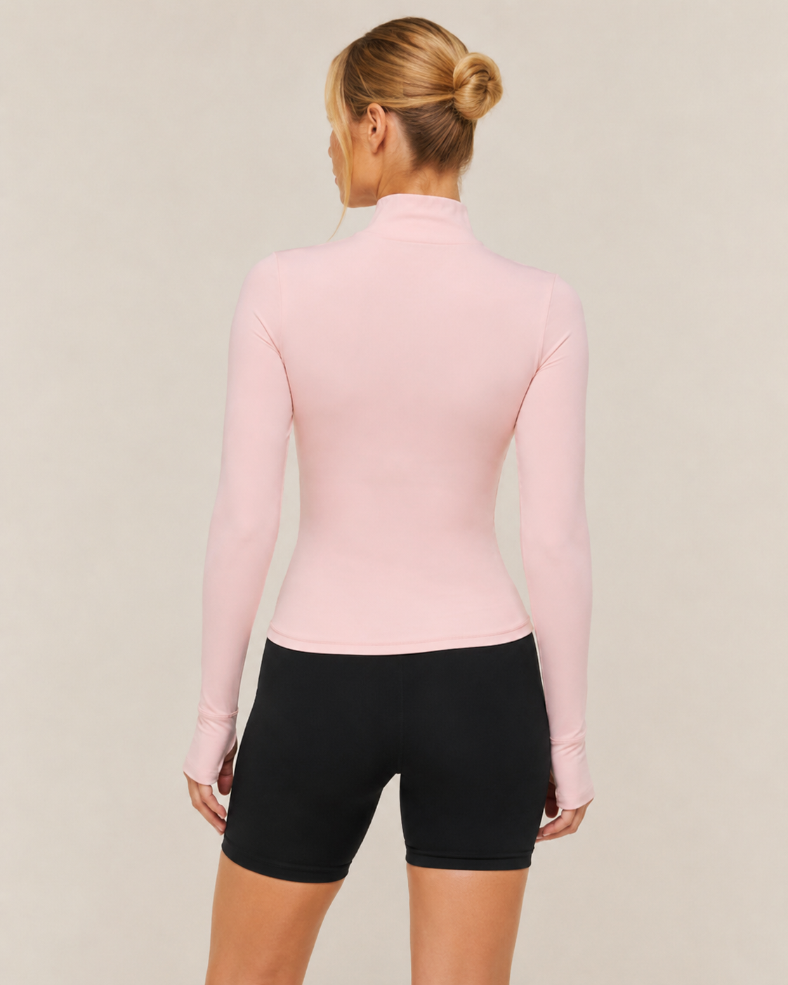Zip-Up Training Jacket in pink — back